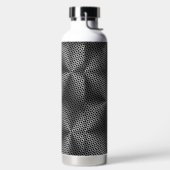 Polka Dots on Metal Plate 01x4 Black BG Trinkflasche (links)