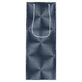Polka Dots on Metal Plate 01x4 DBlue BG Geschenktüte Für Weinflaschen