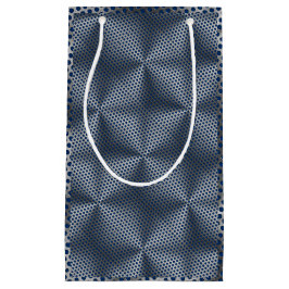 Polka Dots on Metal Plate 01x4 DBlue BG Kleine Geschenktüte