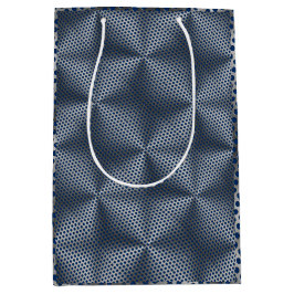 Polka Dots on Metal Plate 01x4 DBlue BG Mittlere Geschenktüte
