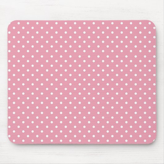 Polka Dots on Pink Mousepad (Vorne)