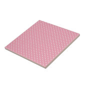 Polka Dots on Pink Pattern Fliese (Seite)