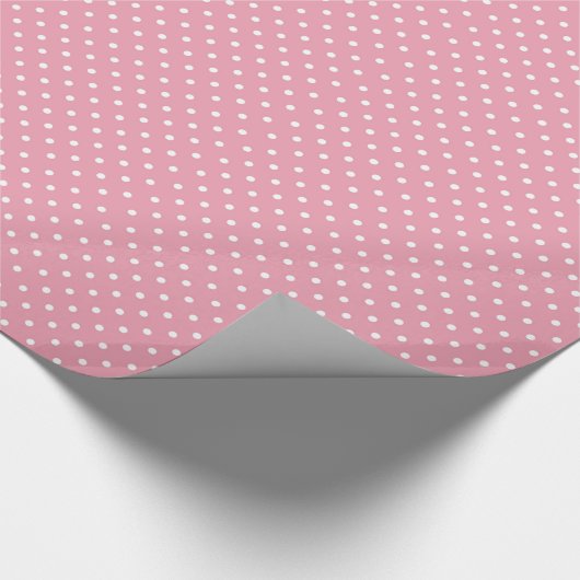 Polka Dots on Pink Pattern Geschenkpapier (Ecke)