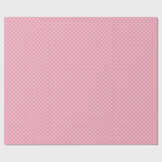 Polka Dots on Pink Pattern Geschenkpapier (Flach)