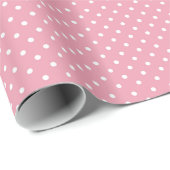 Polka Dots on Pink Pattern Geschenkpapier (Rolleneckpunkt)