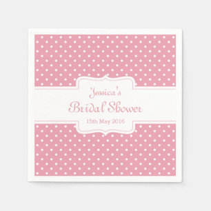 Polka Dots on Pink Serviette