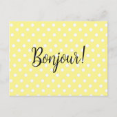 Polka Dots on Yellow Postkarte (Vorderseite)