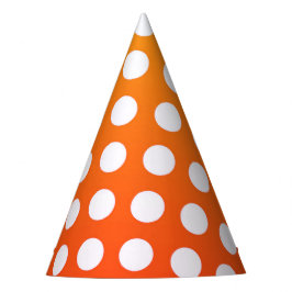 Polka Dots Orange und Weiß Partyhütchen