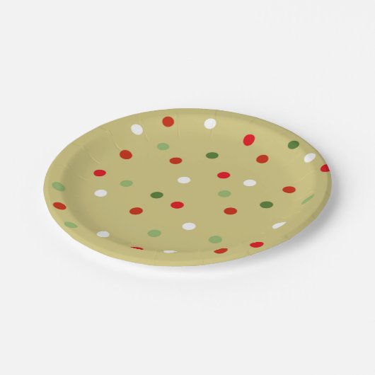 Polka Dots Paper-Teller Pappteller (Schrägansicht)