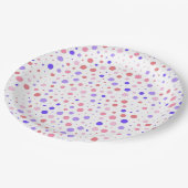 Polka dots Papierplatte Pappteller (Schrägansicht)