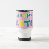 Polka Dots Pastel Pink Happy Oaster Reisebecher (Mittel)