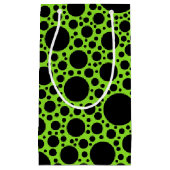 Polka Dots Pattern Schwarz + Ihr Backgr. Ideen Kleine Geschenktüte (Vorderseite)