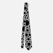 Polka Dots Pattern Schwarz + Ihr Backgr. Ideen Krawatte (Rückseite)