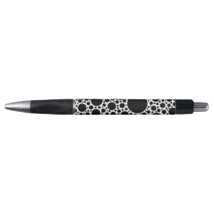 Polka Dots Pattern Schwarz + Ihr Backgr. Ideen Kugelschreiber
