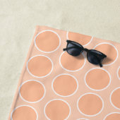 Polka Dots Peach Junggeselinnen-Abschied Gift Strandtuch (Beispiel)