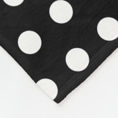 Polka Dots Perky Muster Schwarz-weiß Fleecedecke (Ecke)