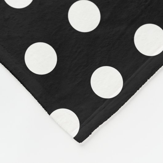 Polka Dots Perky Muster Schwarz-weiß Fleecedecke (Ecke)