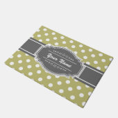 Polka Dots Personalisiert Fußmatte (Schrägansicht)