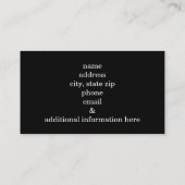 Polka Dots Personalisiert kundenspezifisch Visitenkarte (Rückseite)