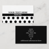 Polka Dots Personalisiert kundenspezifisch Visitenkarte (Vorne/Hinten)