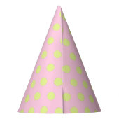 Polka Dots Pink Green Partyhütchen (Rückseite)