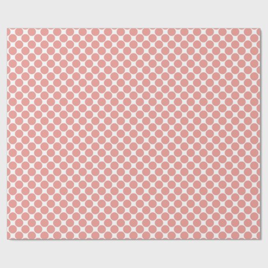 Polka Dots Pink große Punkte Geschenkpapier (Flach)