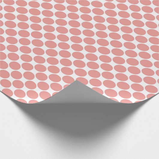 Polka Dots Pink große Punkte Geschenkpapier (Ecke)