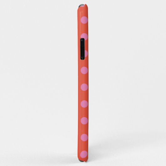 Polka Dots Pink Orange Case-Mate iPhone Hülle (Hinten/Rechts)