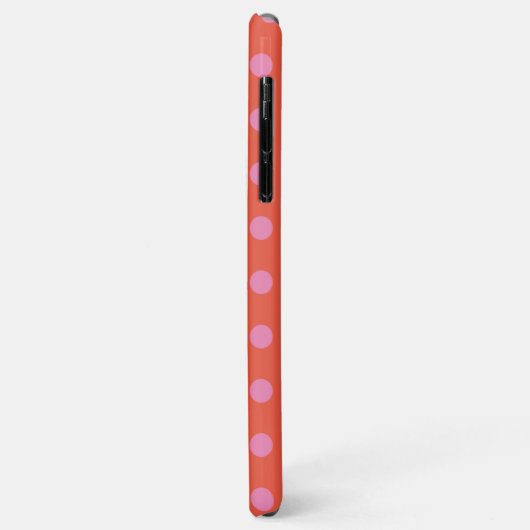 Polka Dots Pink Orange Case-Mate iPhone Hülle (Hinten/Links)