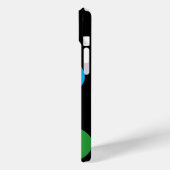 Polka Dots Pink Schwarz-weiß Orange Chic Case-Mate iPhone Hülle (Rückseite / Links)