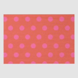 Polka Dots Pink und Rot Orange mit Monogramm Seidenpapier