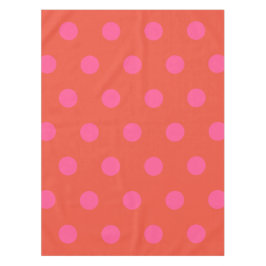 Polka Dots Pink und Rot Orange mit Monogramm Tischdecke