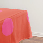 Polka Dots Pink und Rot Orange mit Monogramm Tischdecke (Beispiel)