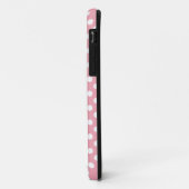 Polka dots pinkfarbenes Monogramm Case-Mate iPhone Hülle (Hinten/Links)