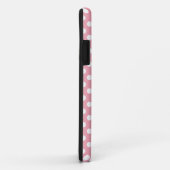 Polka dots pinkfarbenes Monogramm Case-Mate iPhone Hülle (Hinten/Rechts)