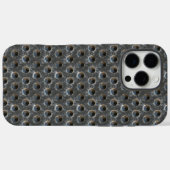 Polka-Dots-Plättchen aus Rohstahl Case-Mate iPhone Hülle (Rückseite (Horizontal))