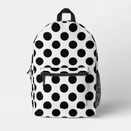 Polka Dots, Polka Dot Pattern, Schwarz und Weiß Bedruckter Rucksack
