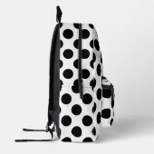 Polka Dots, Polka Dot Pattern, Schwarz und Weiß Bedruckter Rucksack (Links)