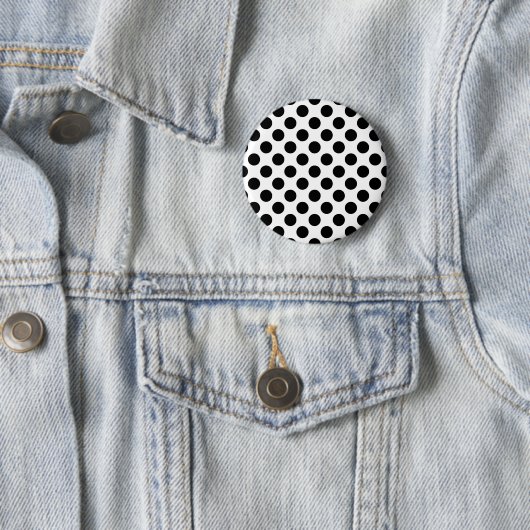 Polka Dots, Polka Dot Pattern, Schwarz und Weiß Button (Beispiel)