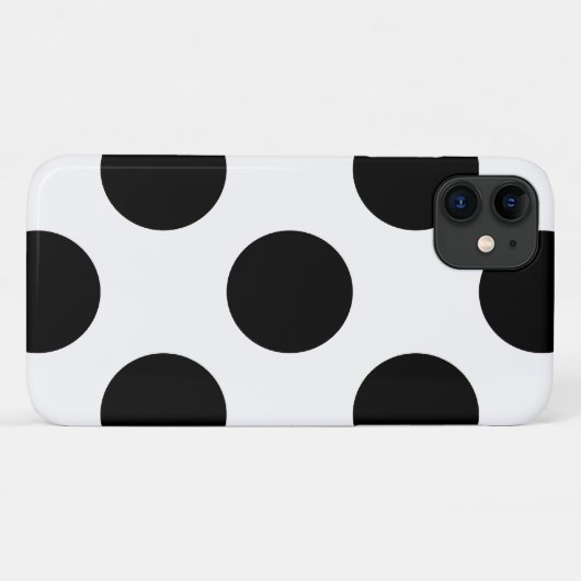 Polka Dots, Polka Dot Pattern, Schwarz und Weiß Case-Mate iPhone Hülle (Rückseite (Horizontal))