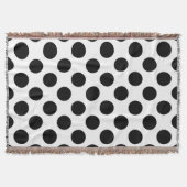 Polka Dots, Polka Dot Pattern, Schwarz und Weiß Decke (Vorderseite)