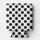 Polka Dots, Polka Dot Pattern, Schwarz und Weiß Dosenkühler (Rückseite)