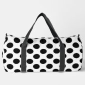 Polka Dots, Polka Dot Pattern, Schwarz und Weiß Duffle Bag (Vorderseite)