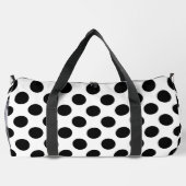 Polka Dots, Polka Dot Pattern, Schwarz und Weiß Duffle Bag (Rückseite)
