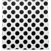 Polka Dots, Polka Dot Pattern, Schwarz und Weiß Duschvorhang (Vorderseite)