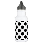 Polka Dots, Polka Dot Pattern, Schwarz und Weiß Edelstahlflasche (Links)