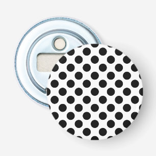 Polka Dots, Polka Dot Pattern, Schwarz und Weiß Flaschenöffner