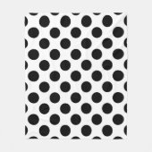 Polka Dots, Polka Dot Pattern, Schwarz und Weiß Fleecedecke (Vorderseite)