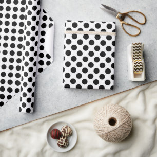 Polka Dots, Polka Dot Pattern, Schwarz und Weiß Geschenkpapier