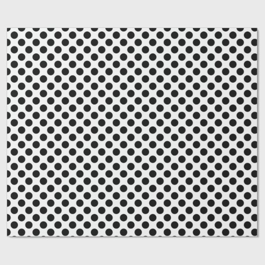 Polka Dots, Polka Dot Pattern, Schwarz und Weiß Geschenkpapier (Flach)